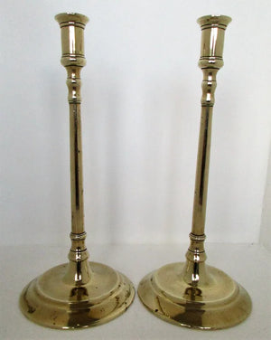 Pair Georgian Brass Candlesticks 19