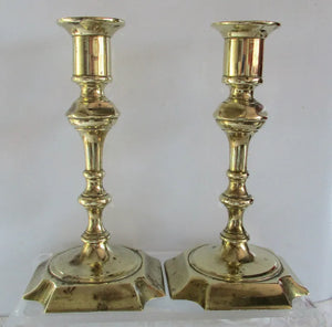 Pair Georgian Brass Candlestick 20