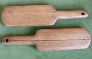 Pair of Antique Welsh Victorian Sycamore Butter Pats