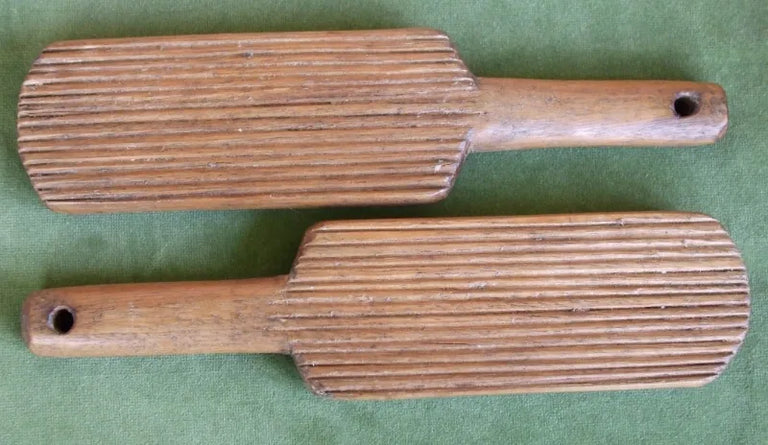 Pair of Antique Welsh Victorian Sycamore Butter Pats