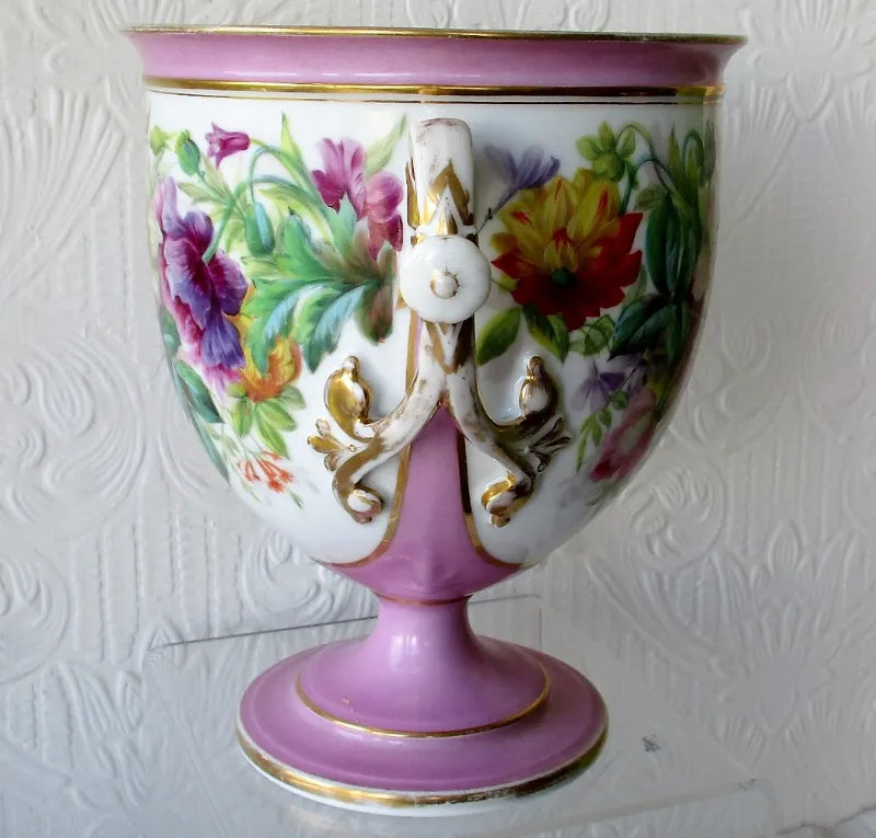 Pair of Antique French { Paris } Porcelain Vases