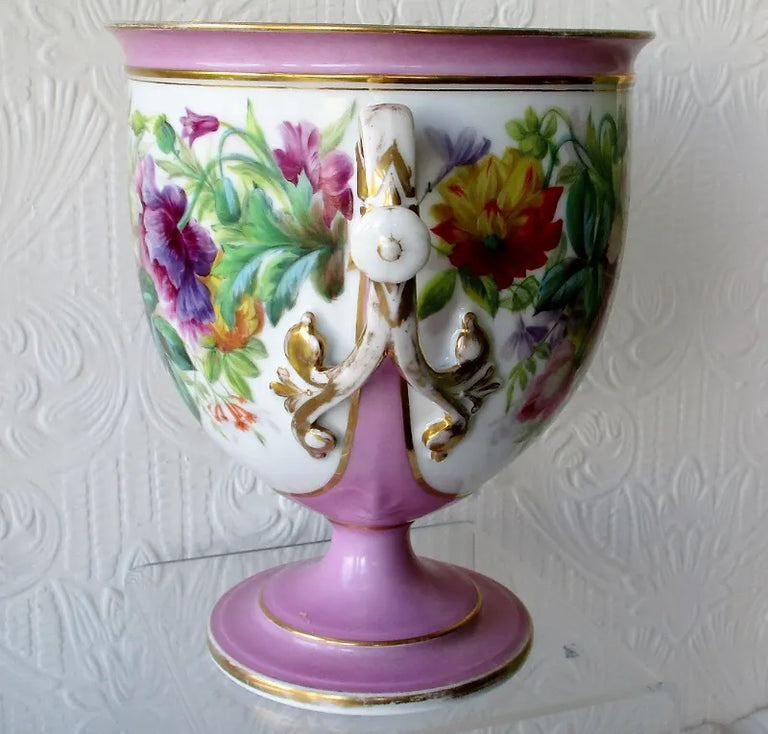 Pair of Antique French { Paris } Porcelain Vases