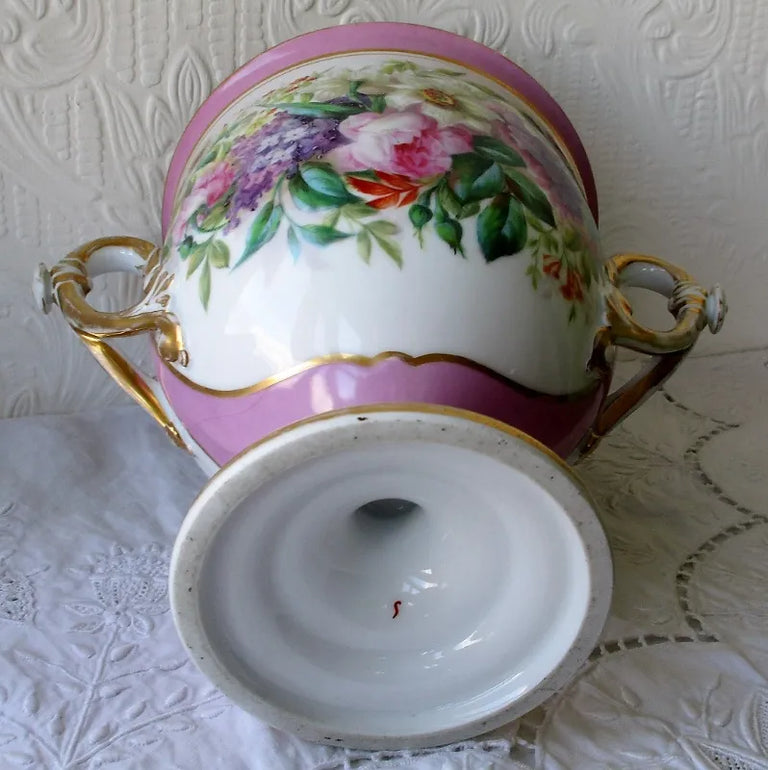 Pair of Antique French { Paris } Porcelain Vases
