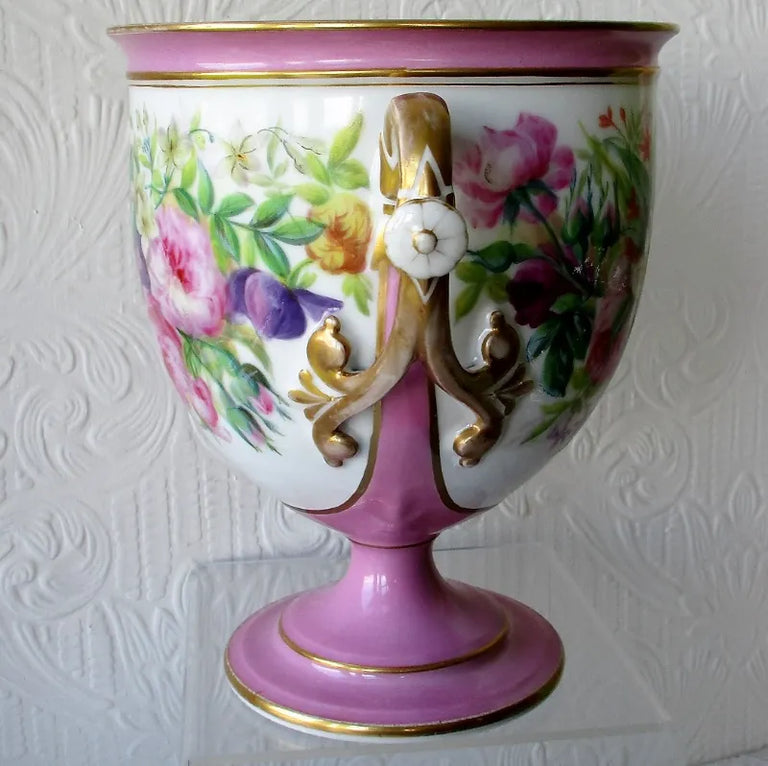 Pair of Antique French { Paris } Porcelain Vases