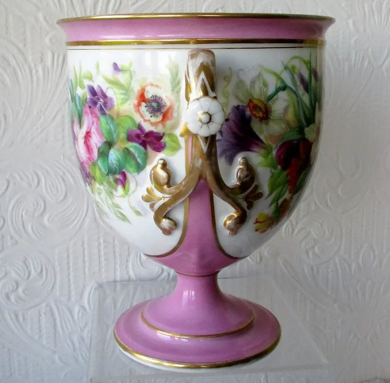 Pair of Antique French { Paris } Porcelain Vases