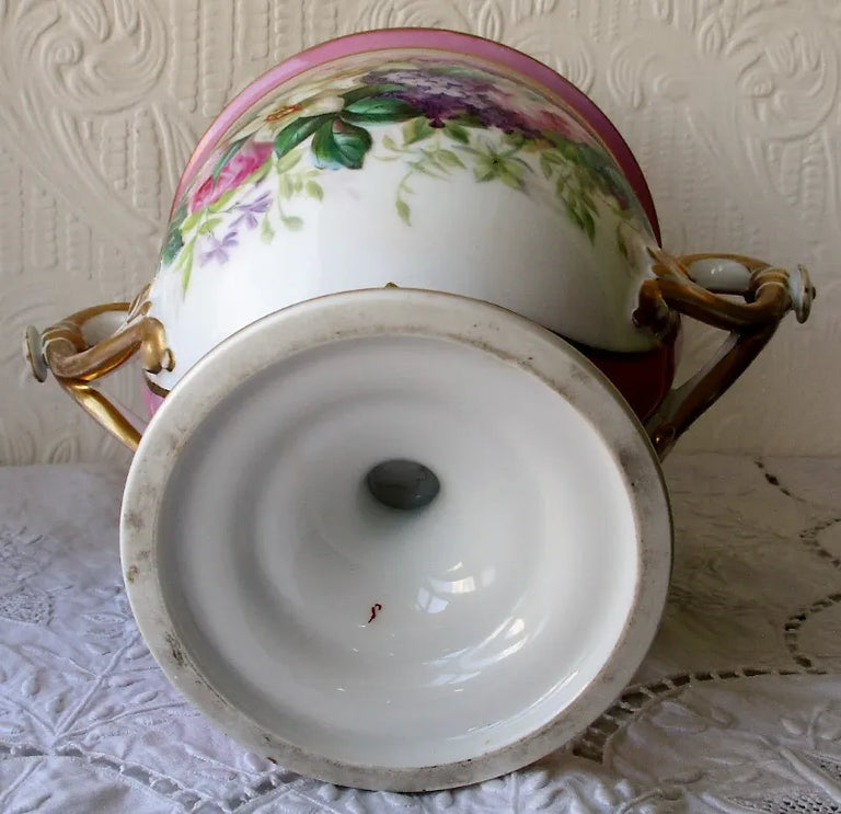 Pair of Antique French { Paris } Porcelain Vases