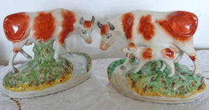 Pair Staffordshire Cows H4612 H4613