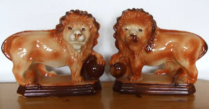 Pair Staffordshire Lions