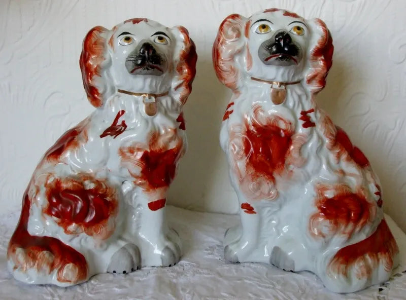 Pair of Antique Victorian Staffordshire 
