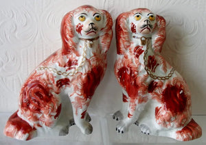 Pair Staffordshire Spaniels H2474 H2475