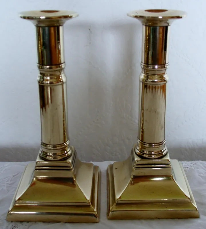 Pair Telescopic Candlesticks J T and Co