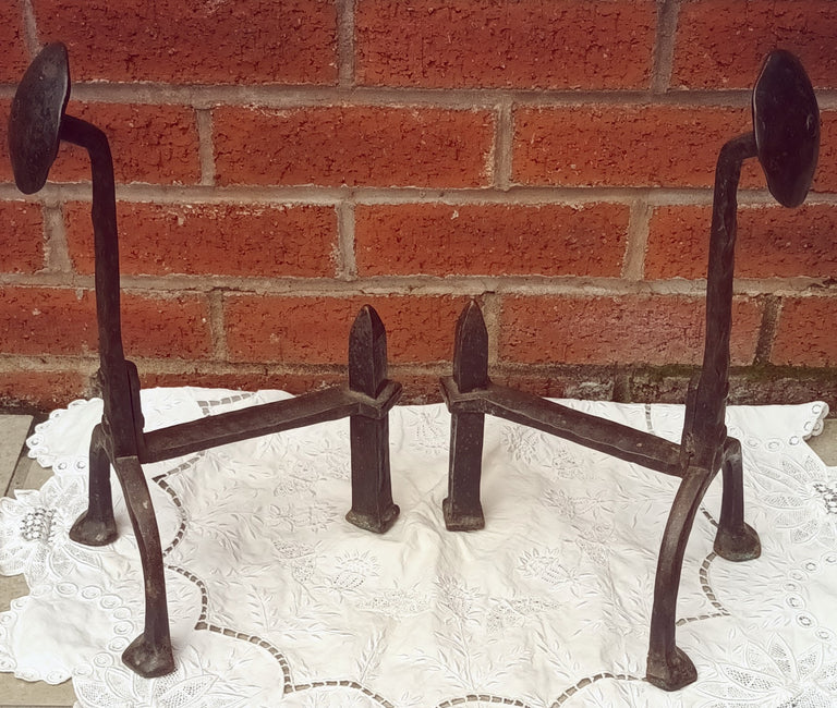 Pair of Antique Victorian Wrought Iron 