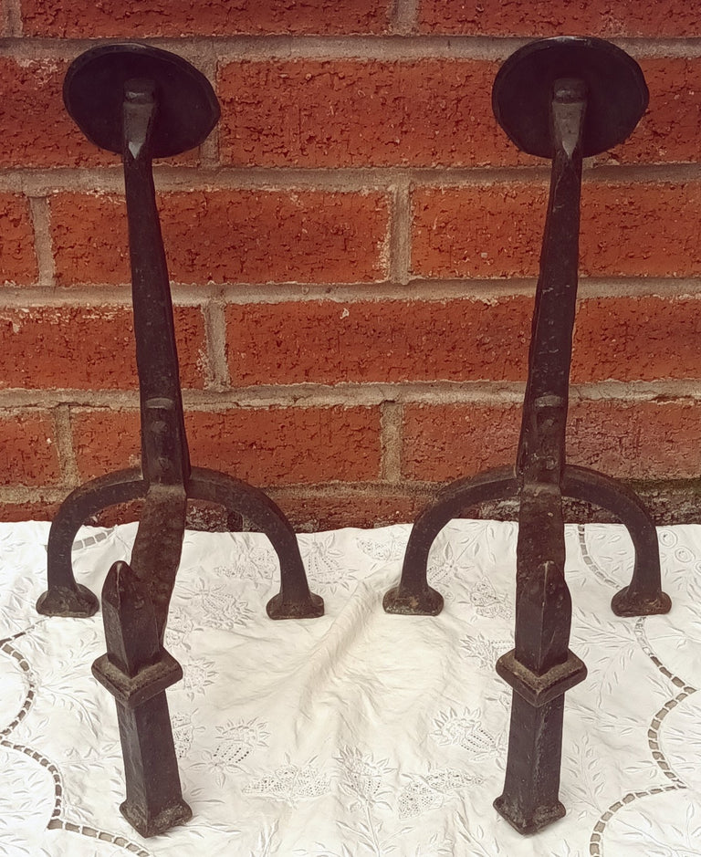 Pair of Antique Victorian Wrought Iron 