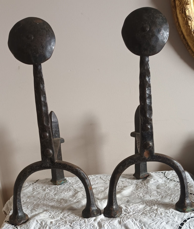 Pair of Antique Victorian Wrought Iron 