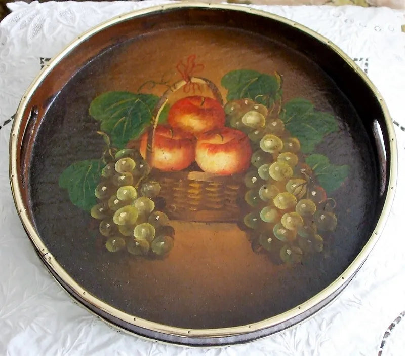 Antique Victorian Papier-mâché Waiter / Tray