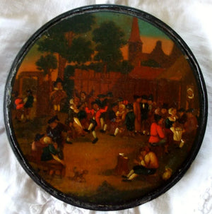 Papier-mâché Village Wedding Snuff box