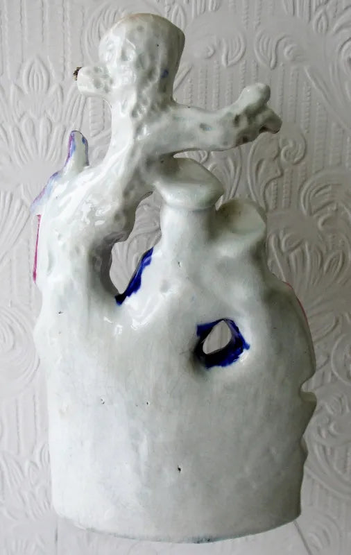 Antique Victorian Staffordshire Pastoral Spill Vase Figure Group