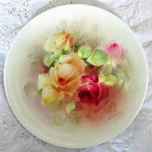 Royal Doulton Porcelain "Roses" Plate ~ Percy Curnock