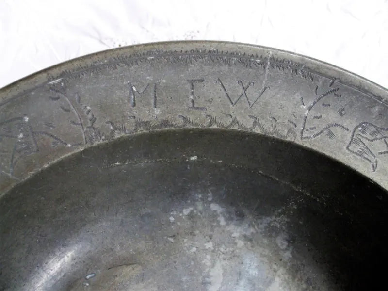 Antique Georgian Pewter Basin