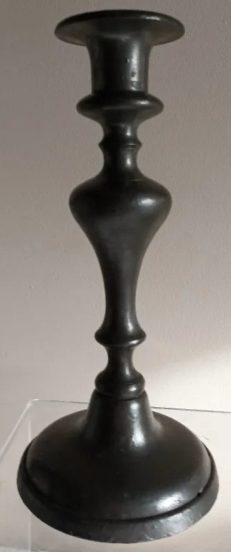 Antique English Georgian Pewter Candlestick