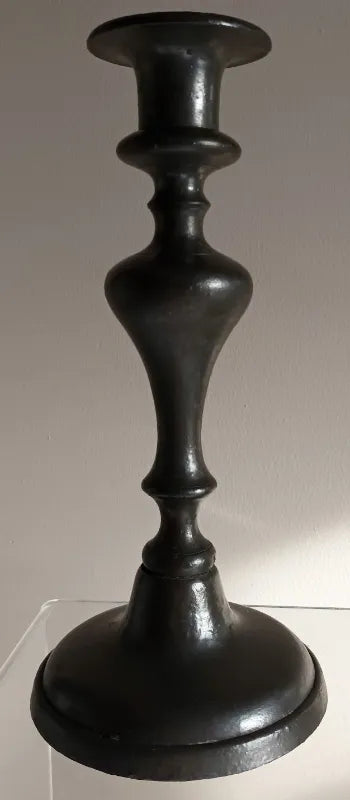 Antique English Georgian Pewter Candlestick