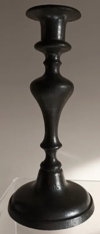 Antique English Georgian Pewter Candlestick