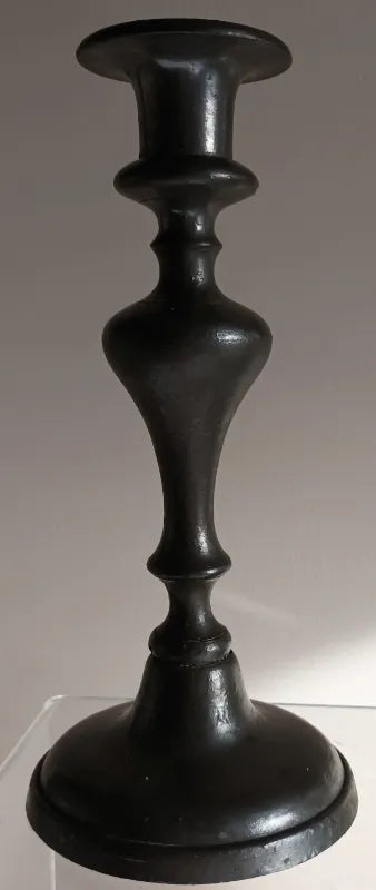 Antique English Georgian Pewter Candlestick