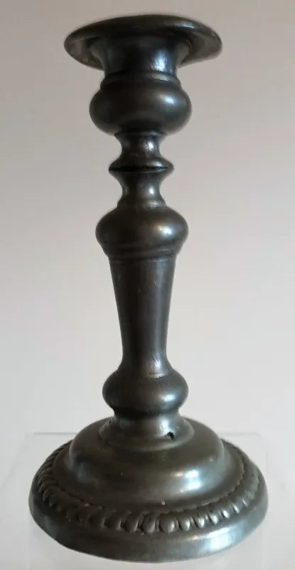 Antique English Georgian Pewter Candlestick