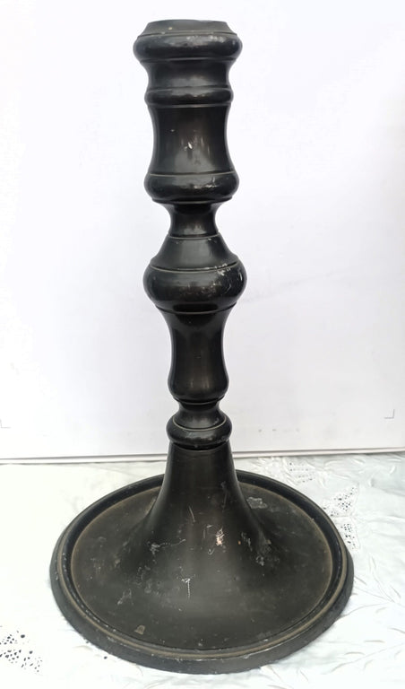 Antique English Stuart Pewter Candlestick
