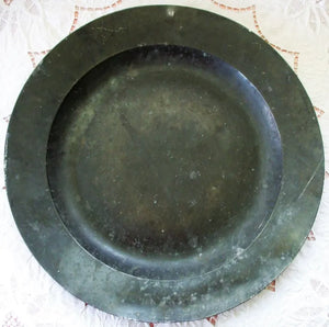 Antique English Georgian Pewter Dish / Charger