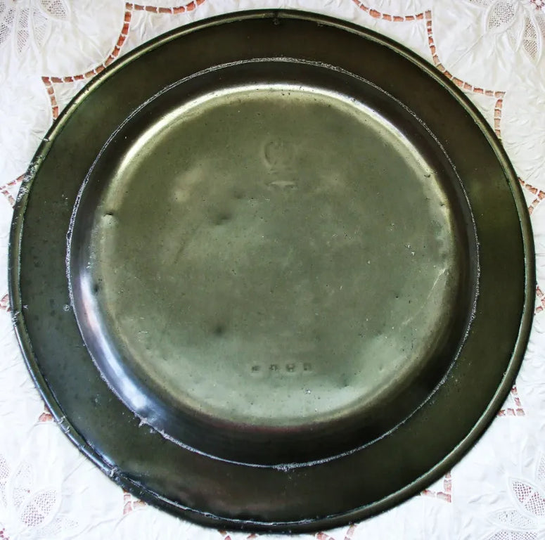 Antique English Georgian Pewter Dish / Charger