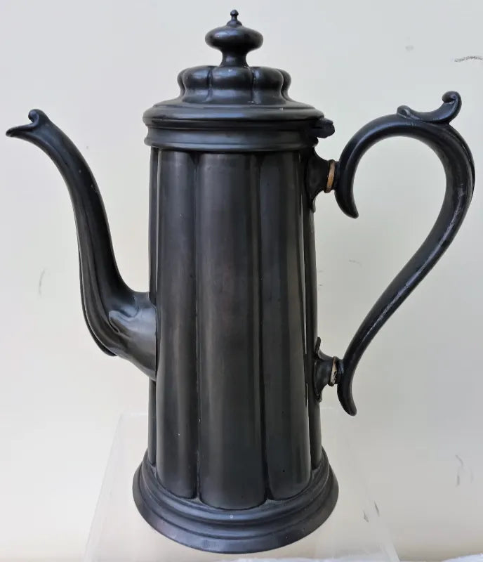 Antique Victorian Pewter Coffee Pot