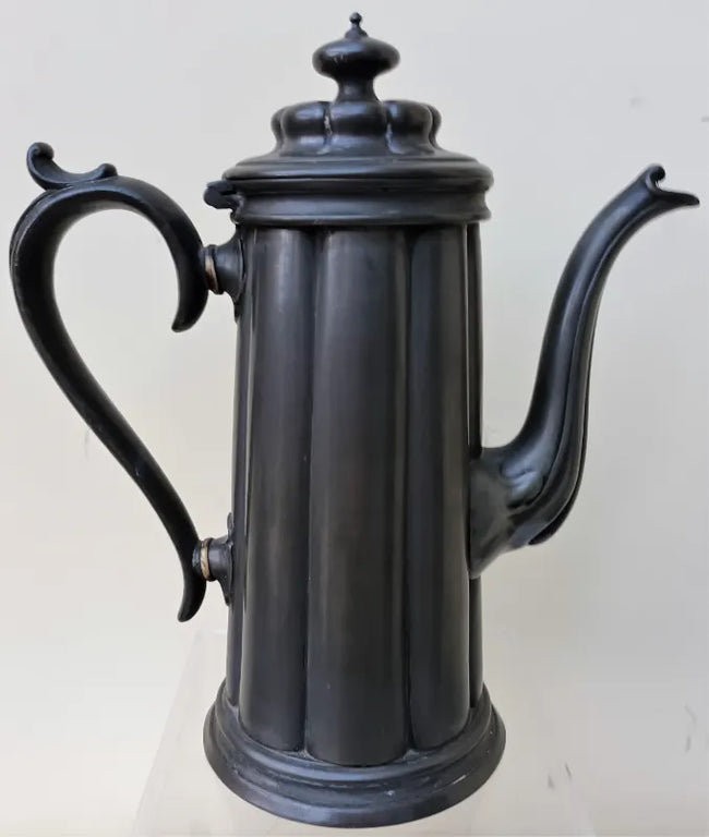 Antique Victorian Pewter Coffee Pot