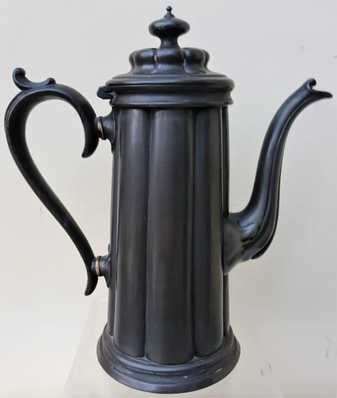 Antique Victorian Pewter Coffee Pot