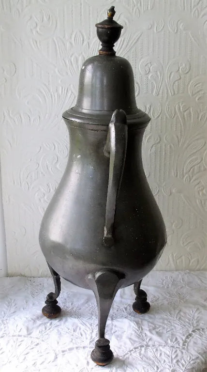 Antique Dutch or English Georgian Pewter Coffee Urn