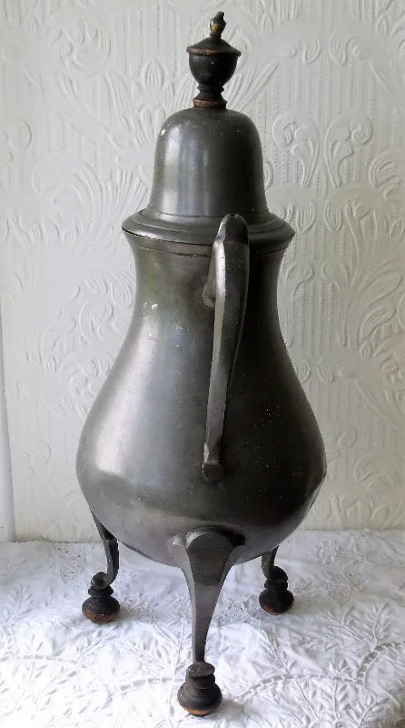 Antique Dutch or English Georgian Pewter Coffee Urn
