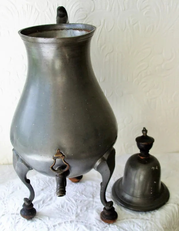 Antique Dutch or English Georgian Pewter Coffee Urn