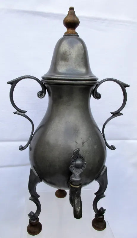 Antique English Victorian Pewter Coffee Urn