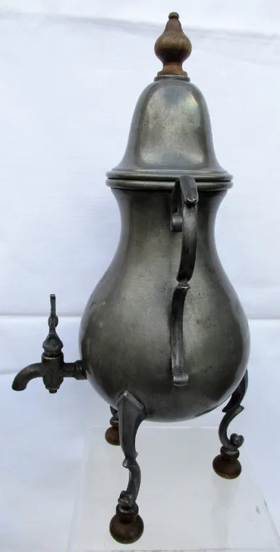 Antique English Victorian Pewter Coffee Urn