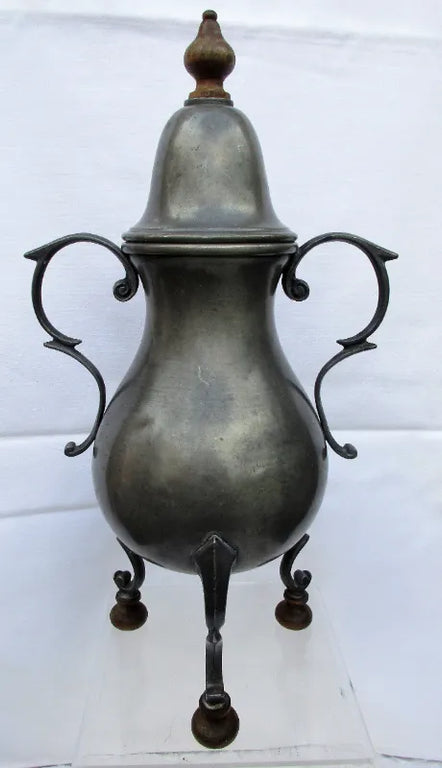 Antique English Victorian Pewter Coffee Urn