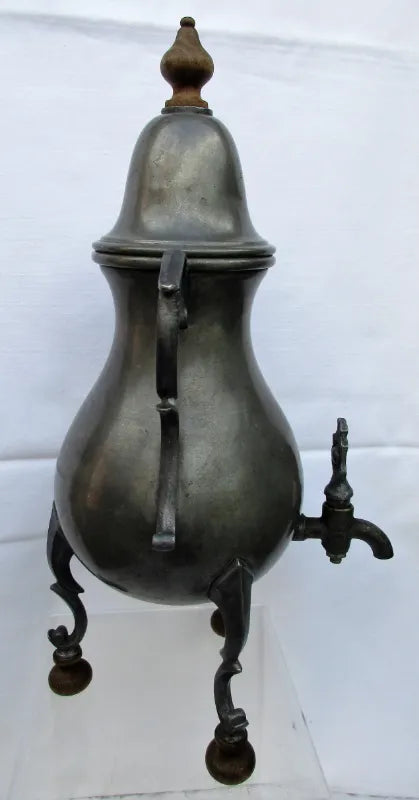 Antique English Victorian Pewter Coffee Urn