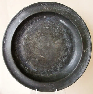 Antique English Georgian Pewter Dish / Plate