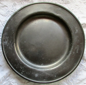 Antique English Georgian Pewter Dish / Plate
