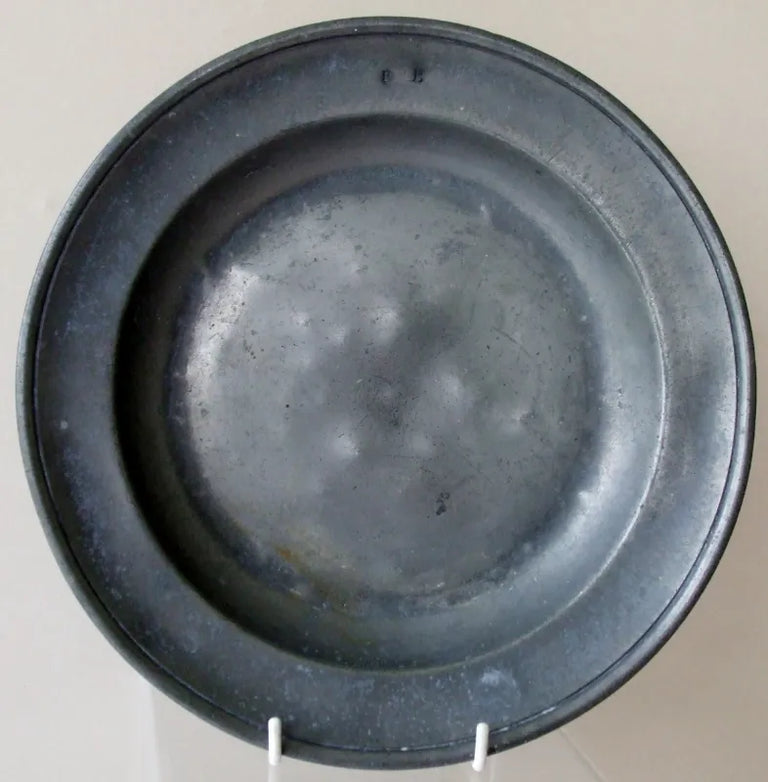 Antique English Georgian Pewter Dish / Plate