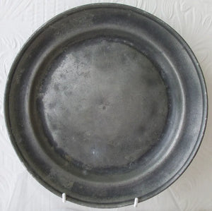 Antique English Georgian Pewter Dish / Plate