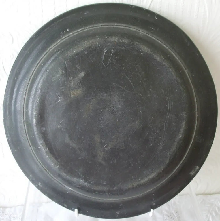 Antique English Georgian Pewter Dish / Plate