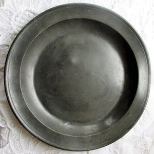 Antique English Georgian Pewter Dish / Plate