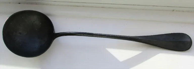 Antique English Victorian Pewter Ladle