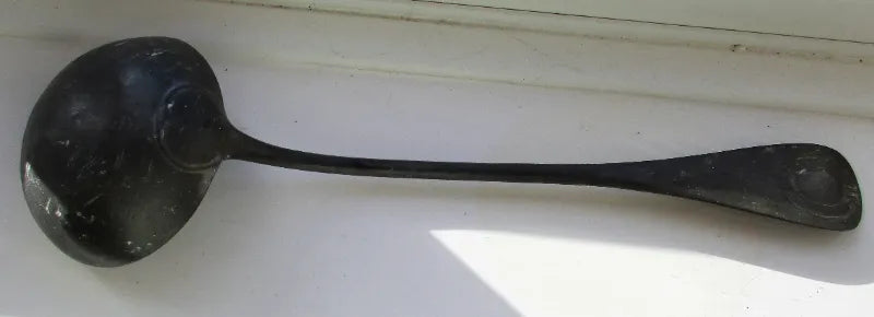 Antique English Victorian Pewter Ladle