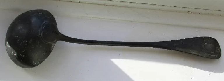 Antique English Victorian Pewter Ladle